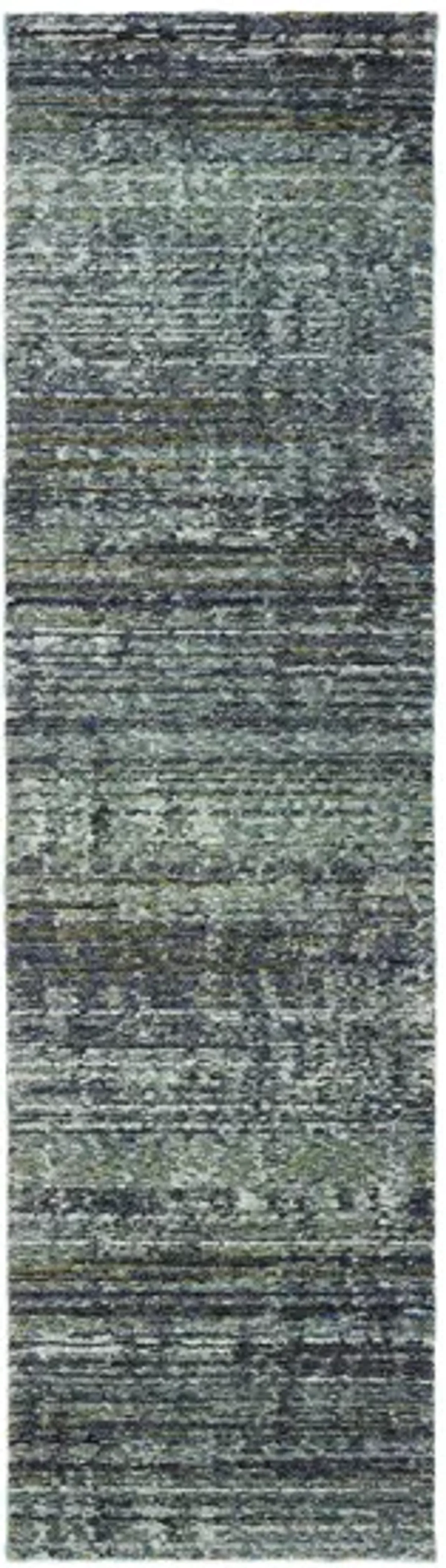 Reed Runner Rug in Blue/Gray by Bellanest