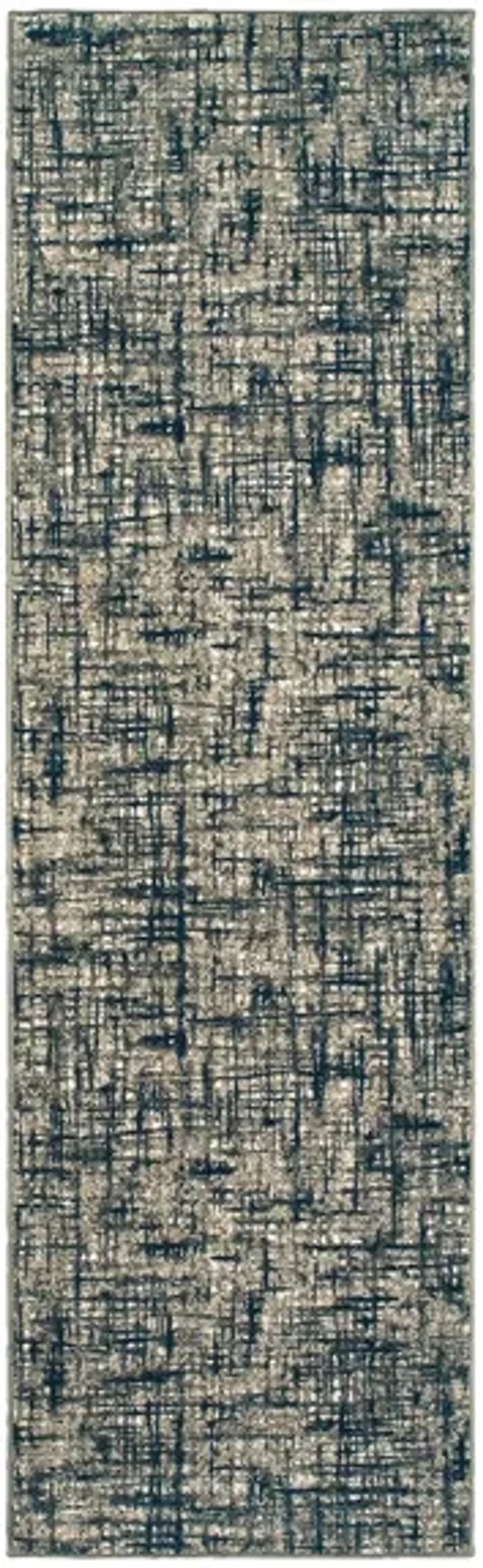 Kellen Runner Rug in Charcoal/Beige by Bellanest