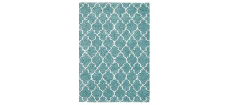 Emmerson Area Rug in Aqua/Ivory by Nourison