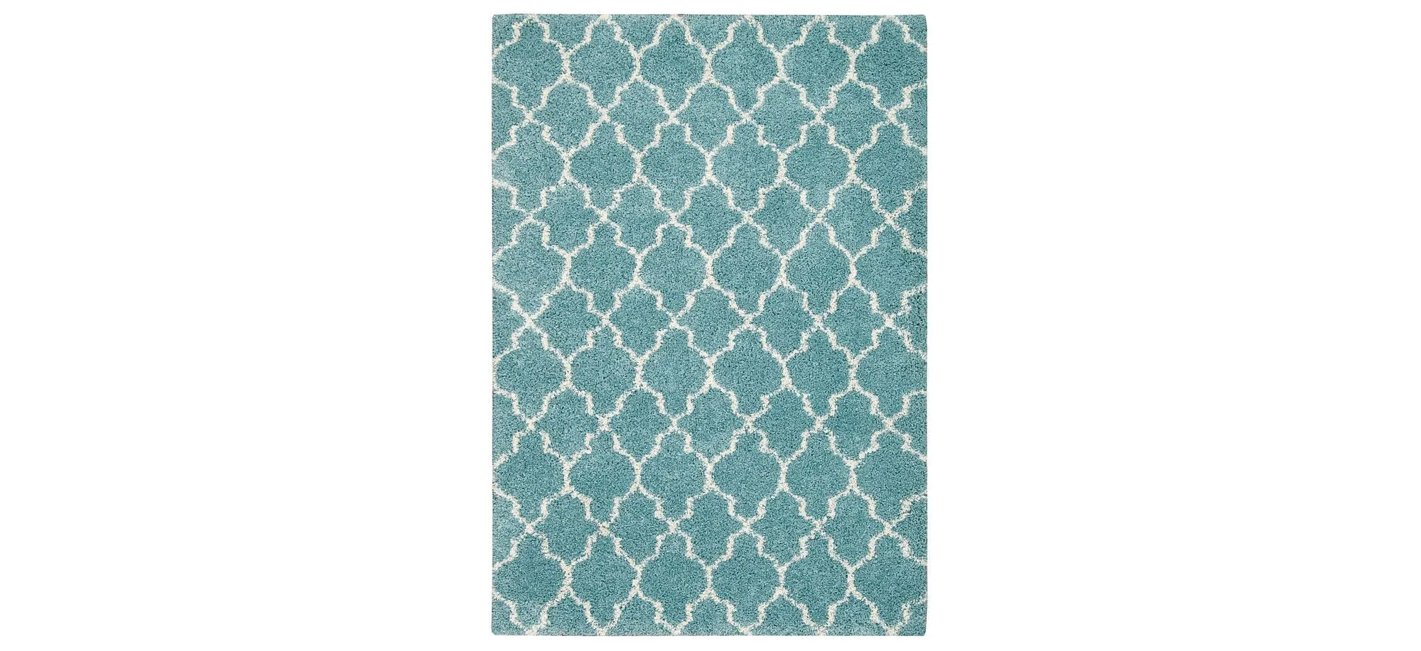Emmerson Area Rug in Aqua/Ivory by Nourison