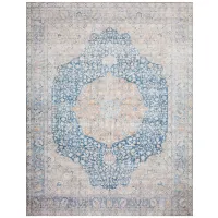 Layla Runner Rug in Blue/Tangerine by Loloi Rugs