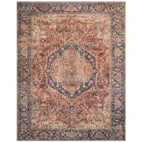 Layla Area Rug in Red/Navy by Loloi Rugs