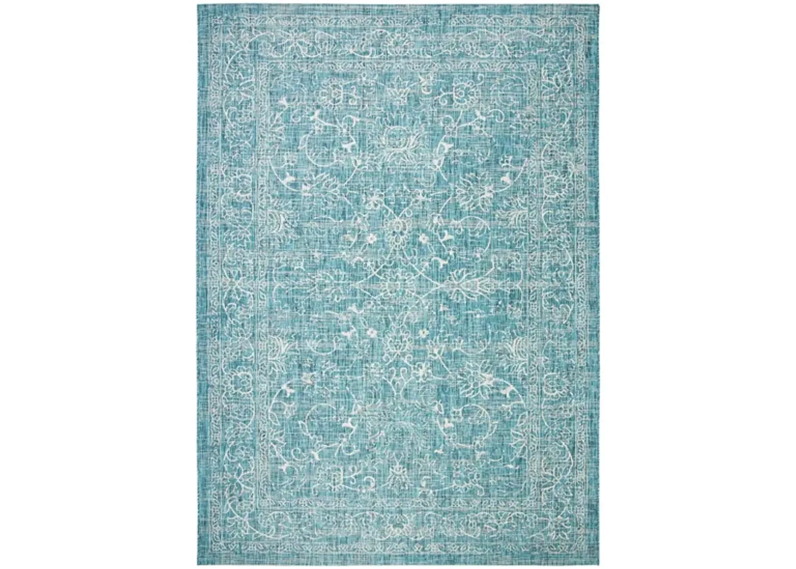 Courtyard Pacific Indoor/Outdoor Area Rug in Turquoise by Safavieh