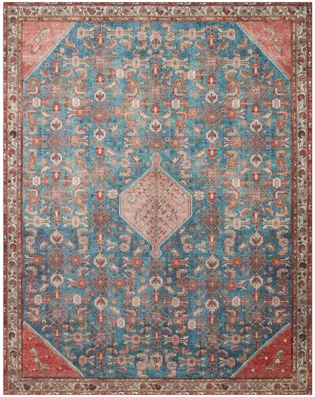 Layla Runner Rug in Marine/Clay by Loloi Rugs