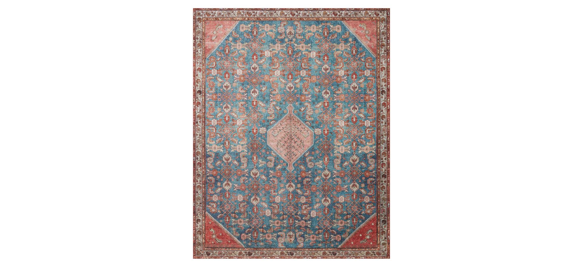 Layla Area Rug in Marine/Clay by Loloi Rugs