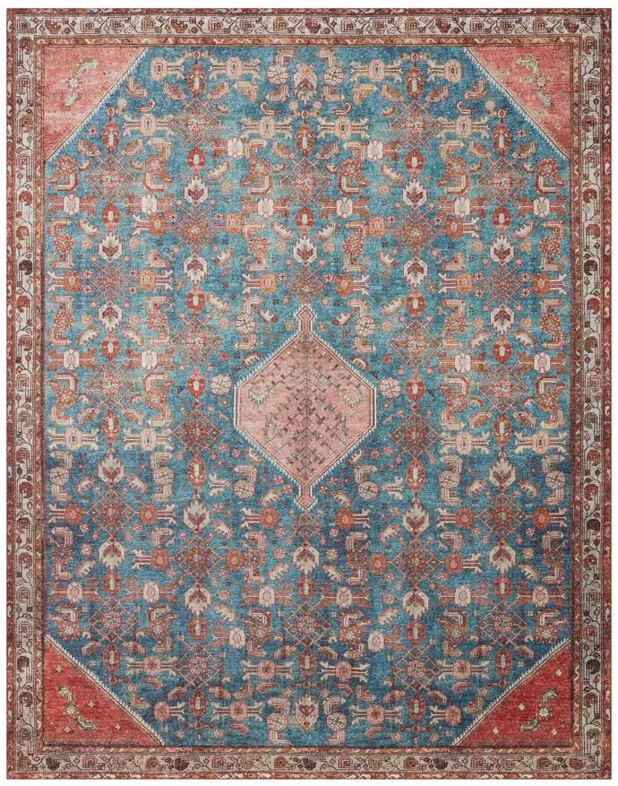Layla Runner Rug in Marine/Clay by Loloi Rugs