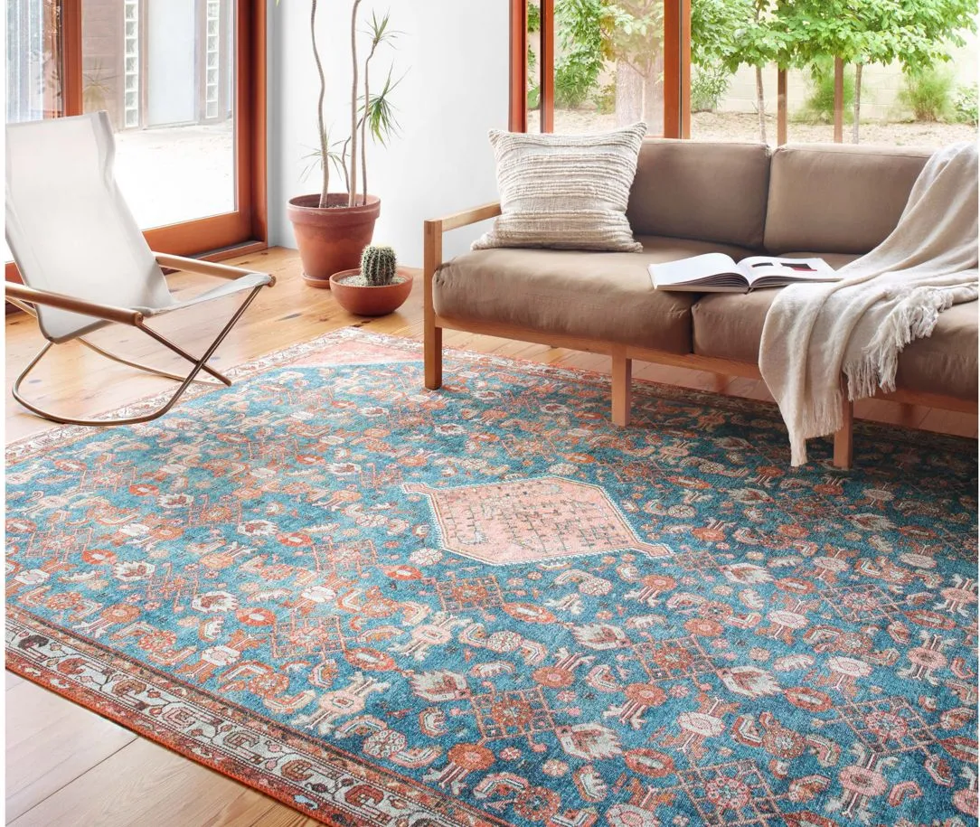 Layla Area Rug in Marine/Clay by Loloi Rugs