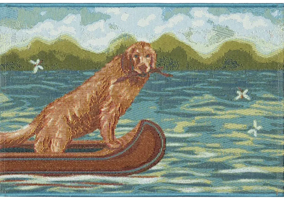 Esencia Lake Dog Mat in Green by Trans-Ocean Import Co Inc