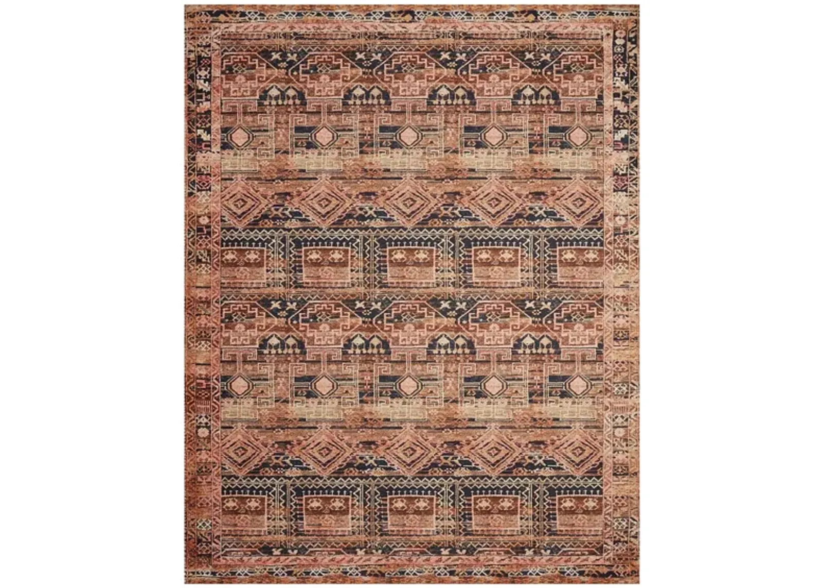 Layla Runner Rug in Mocha/Blush by Loloi Rugs