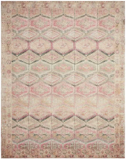 Layla Runner Rug in Pink/Lagoon by Loloi Rugs