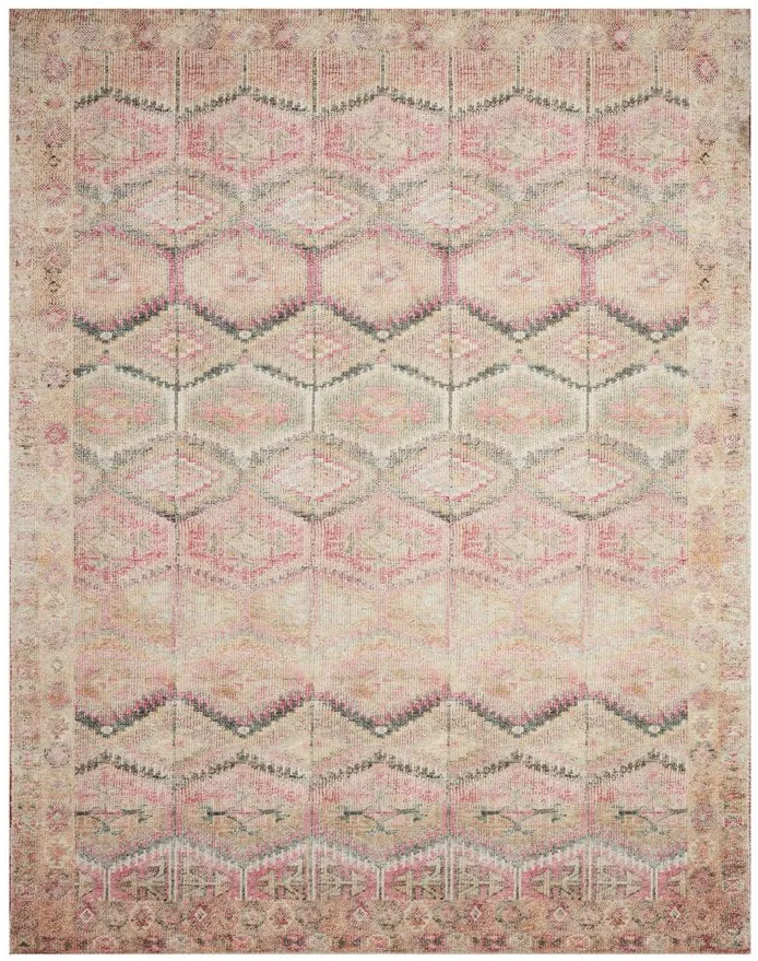 Layla Area Rug in Pink/Lagoon by Loloi Rugs