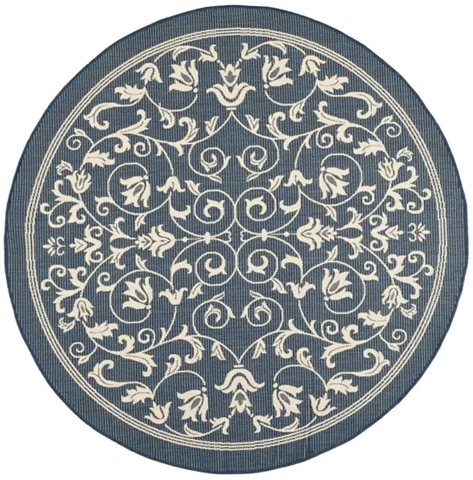 Courtyard Vines Indoor/Outdoor Area Rug Round