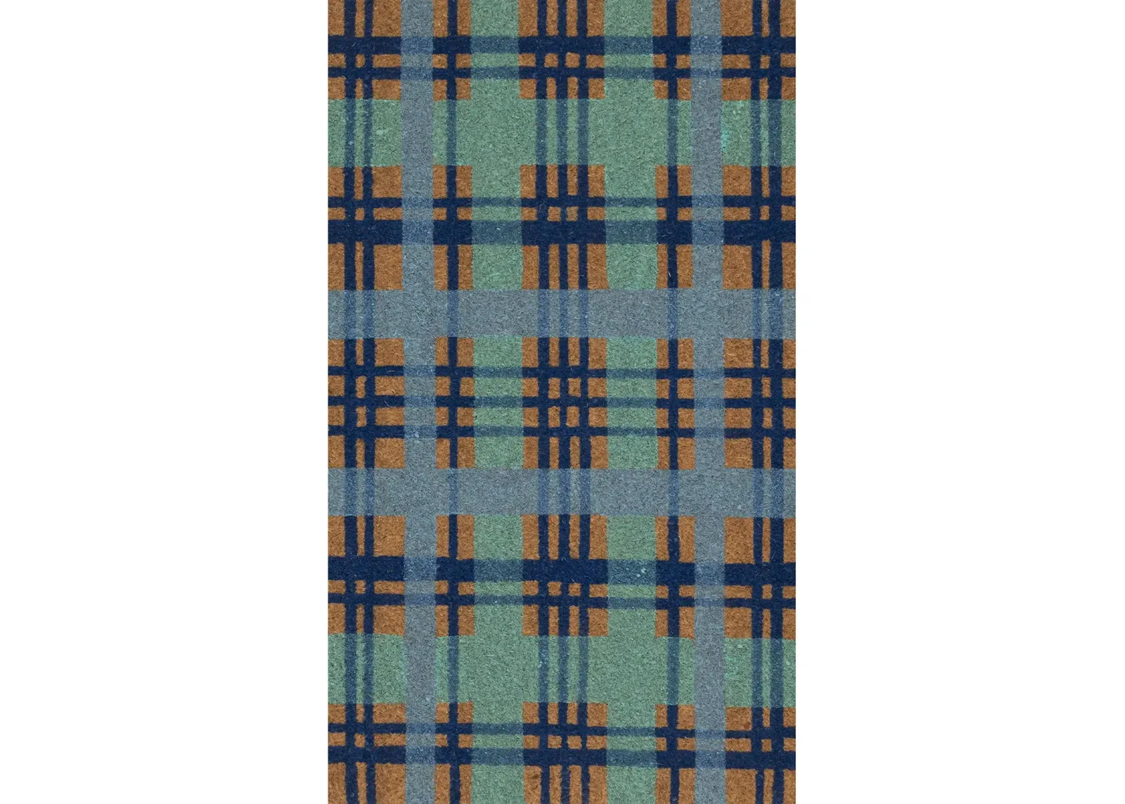 Natura Plaid Mat in Blue by Trans-Ocean Import Co Inc