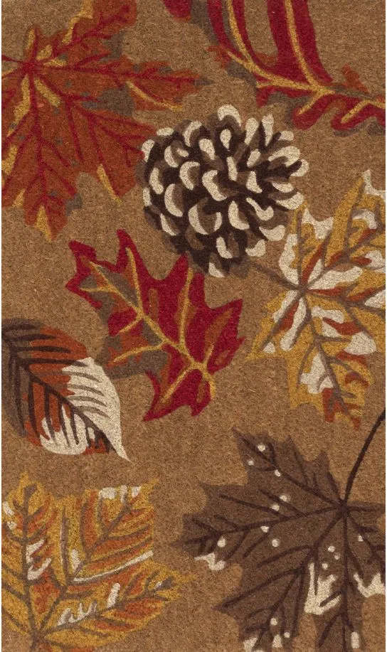 Natura Falling Leaves Mat in Natural by Trans-Ocean Import Co Inc