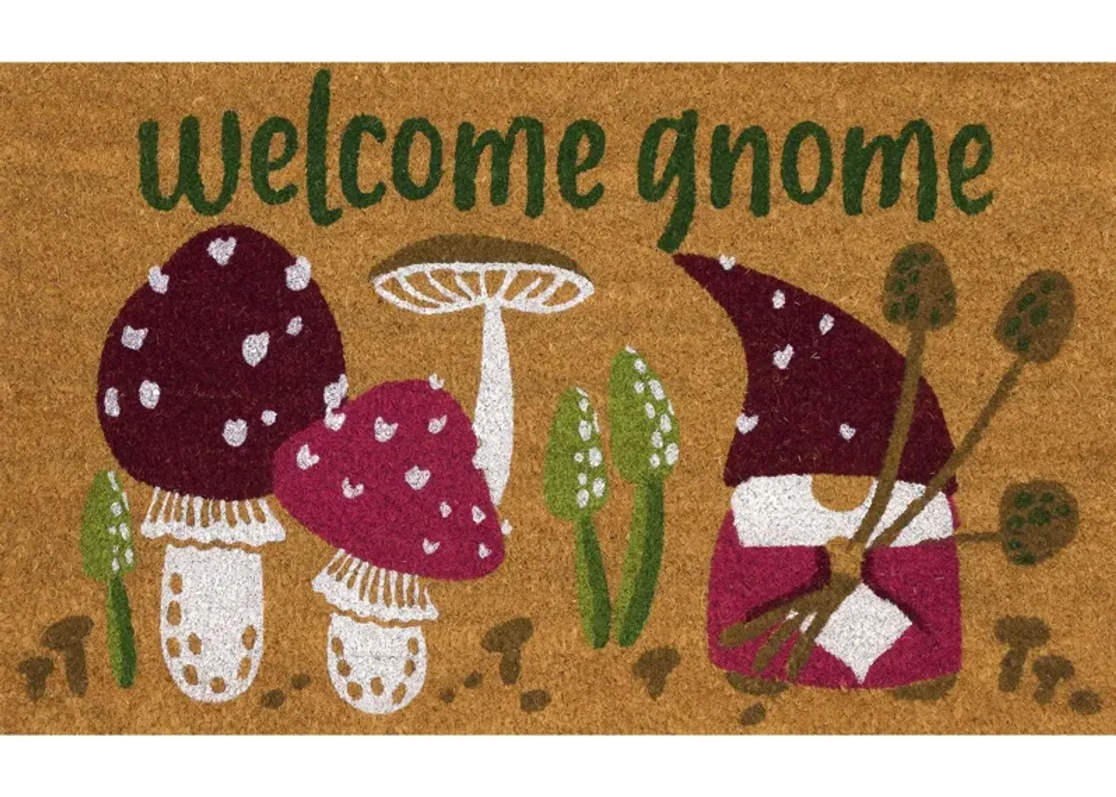 Natura Welcome Gnome Mat in Natural by Trans-Ocean Import Co Inc