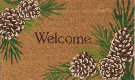Natura Pinecone Border Mat in Natural by Trans-Ocean Import Co Inc