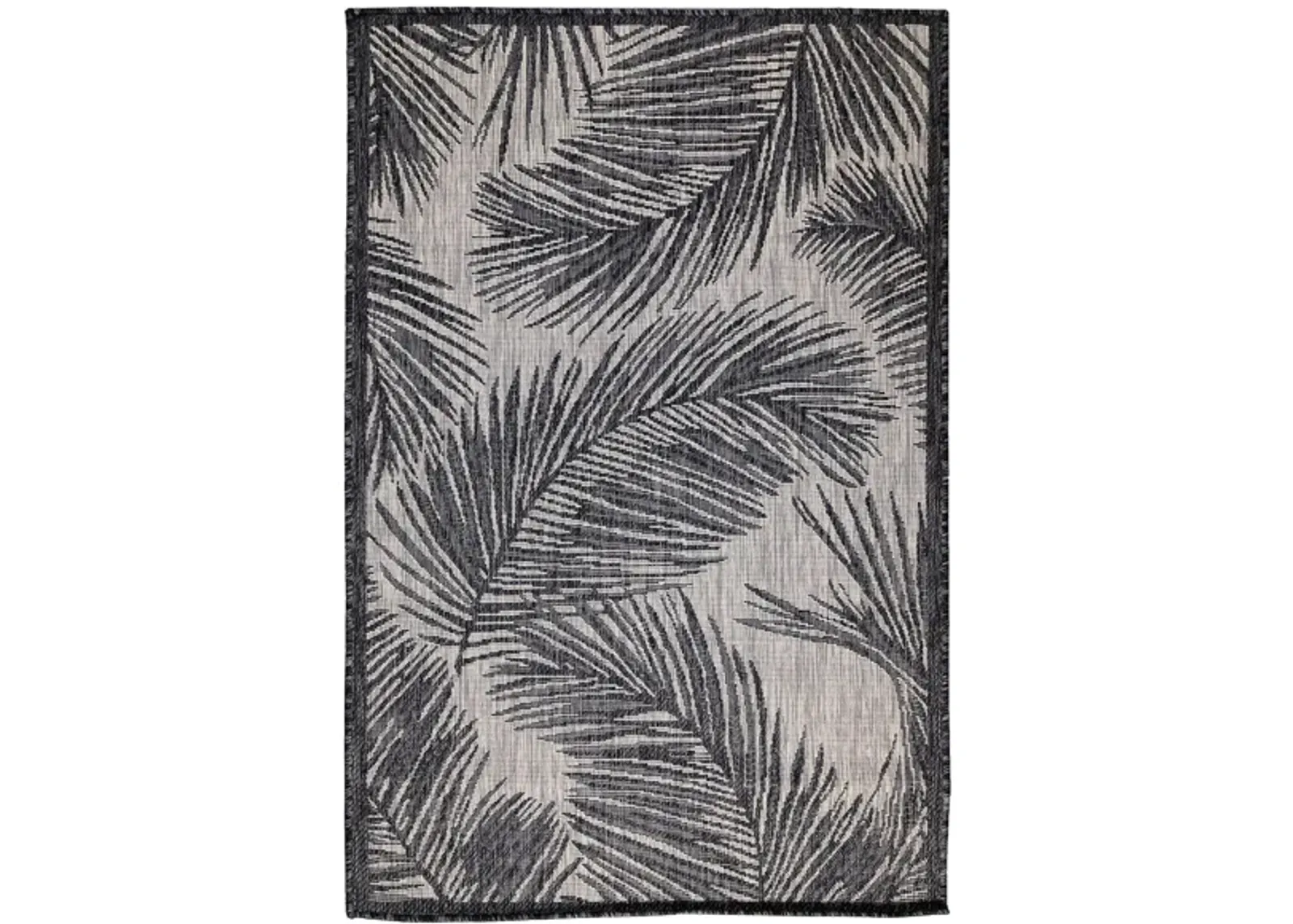 Carmel Fronds Rug in Black by Trans-Ocean Import Co Inc