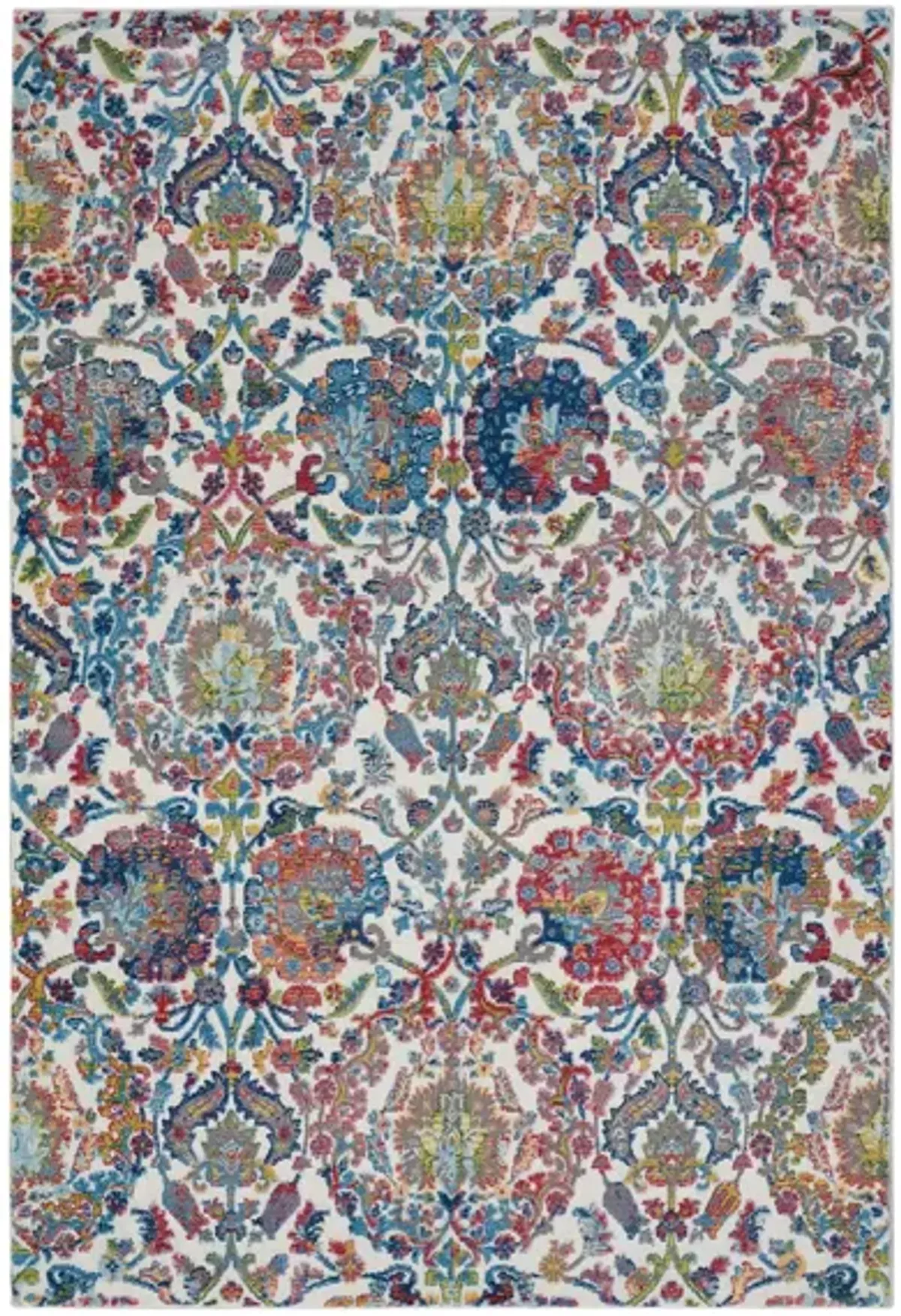 Ankara Global Furniture Area Rug in Red/Blue Mulitcolor by Nourison