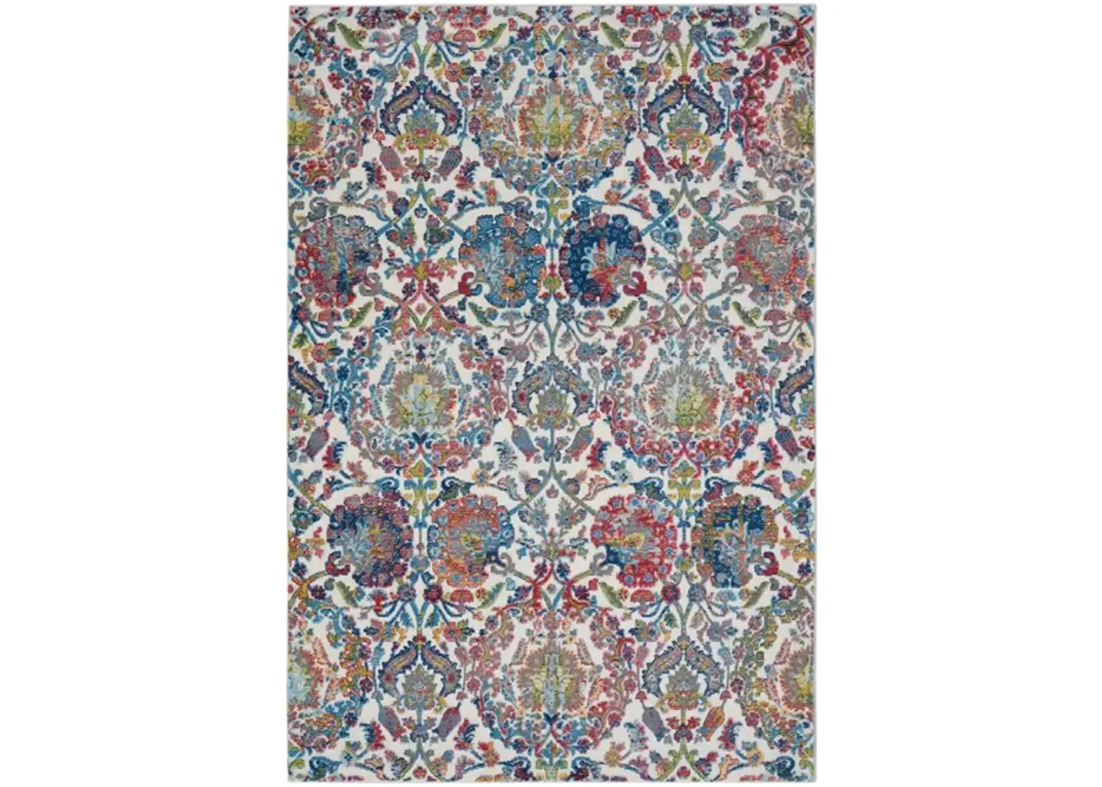 Ankara Global Furniture Area Rug in Red/Blue Mulitcolor by Nourison