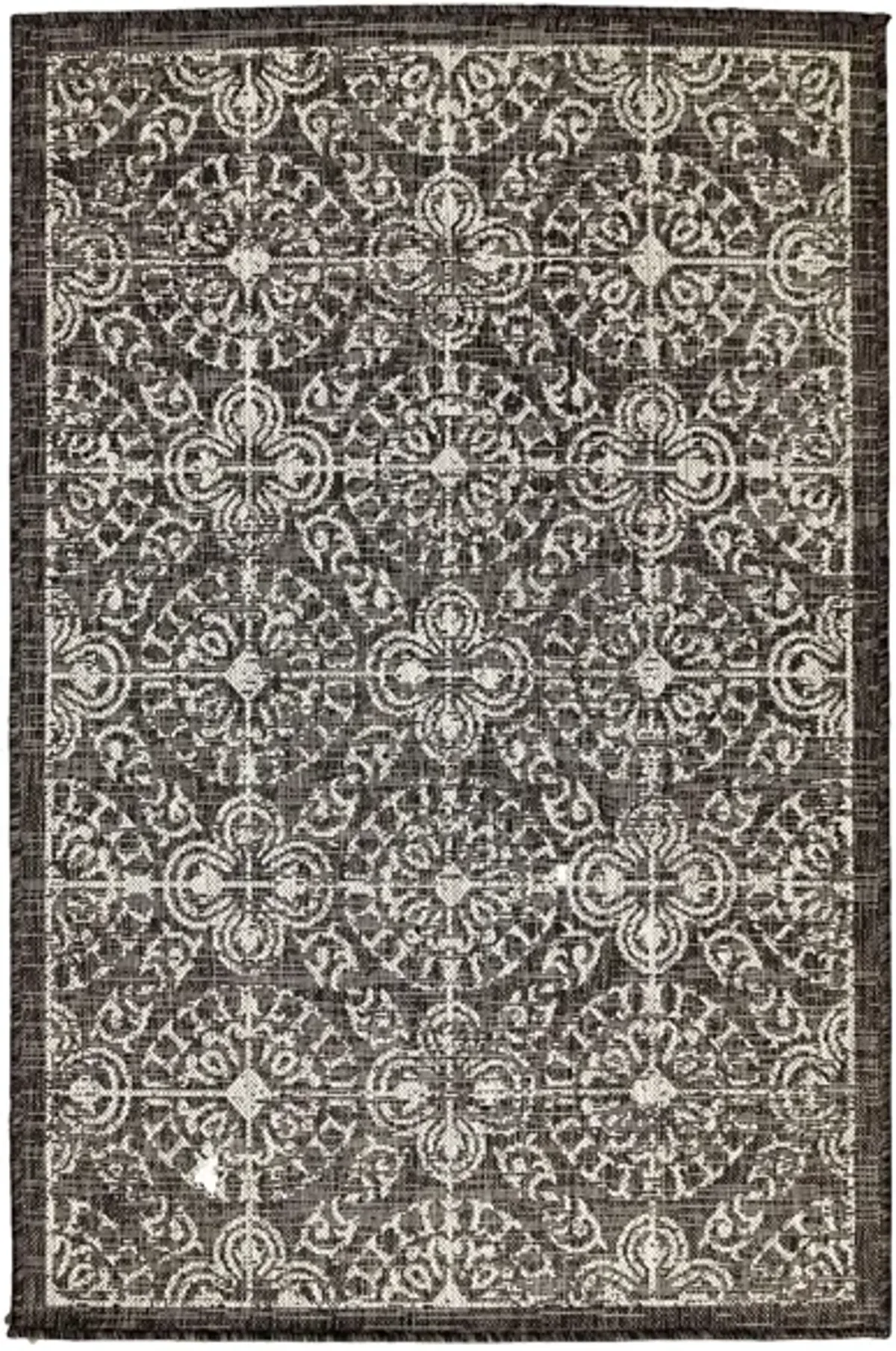 Carmel Antique Tile Rug in Black by Trans-Ocean Import Co Inc