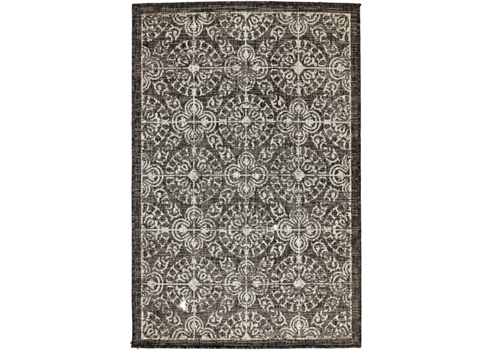 Carmel Antique Tile Rug in Black by Trans-Ocean Import Co Inc