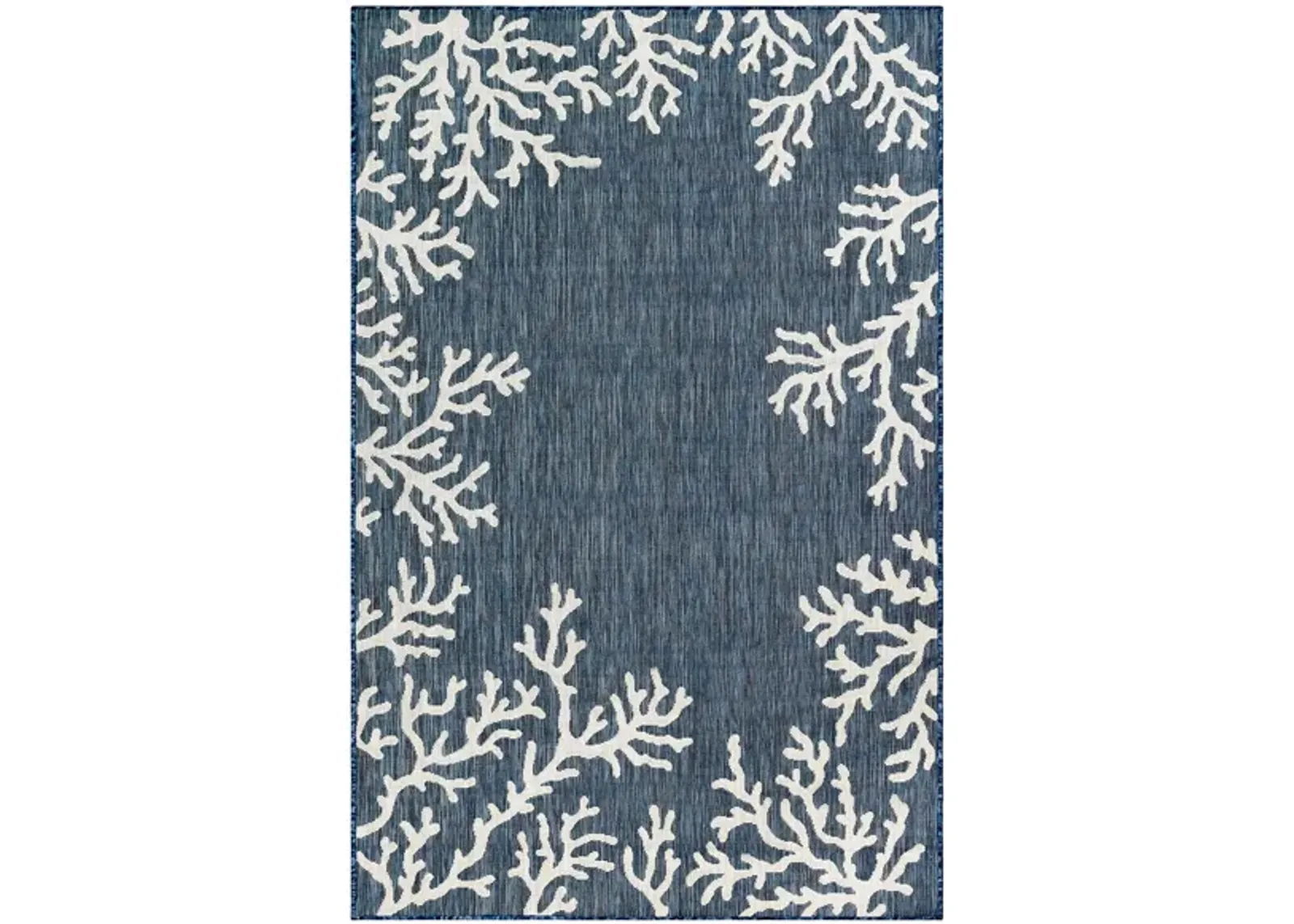 Carmel Coral Border Rug in Navy by Trans-Ocean Import Co Inc