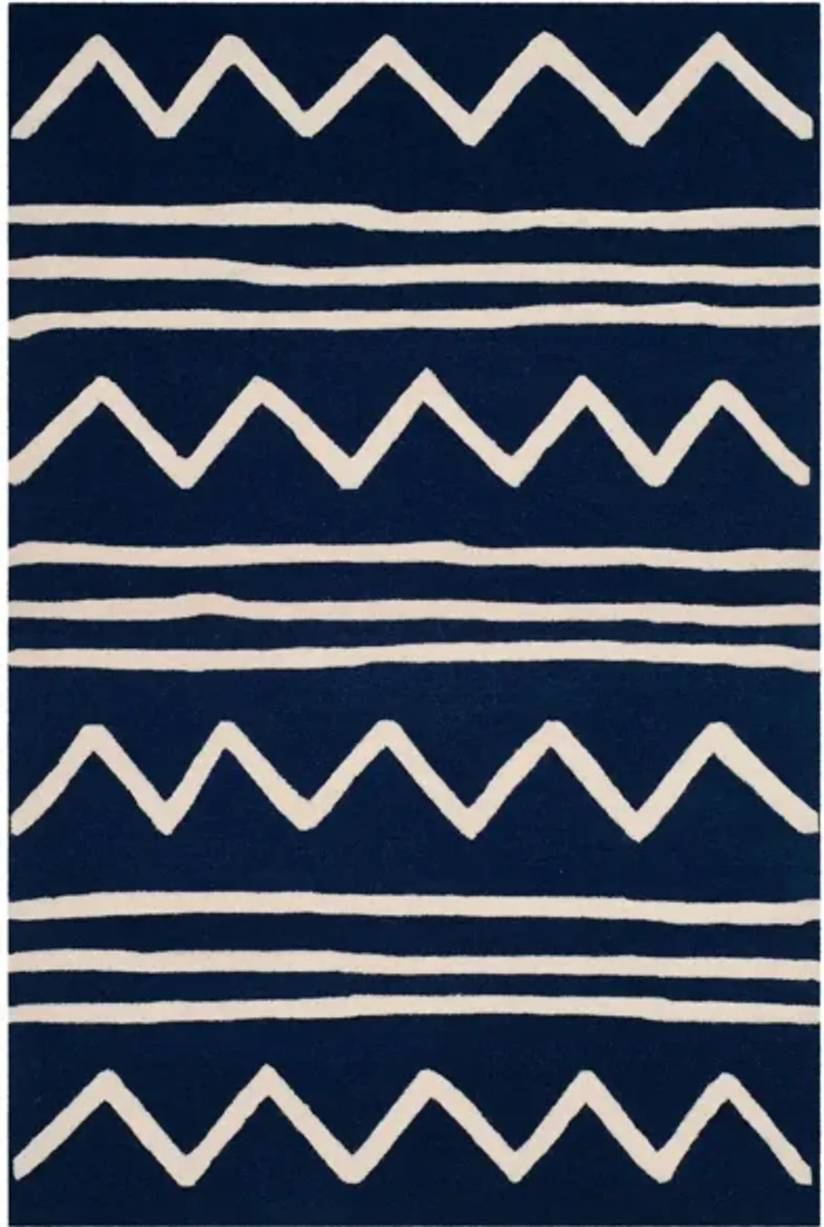 Zaiden Kid's Area Rug in Navy & Ivory by Safavieh