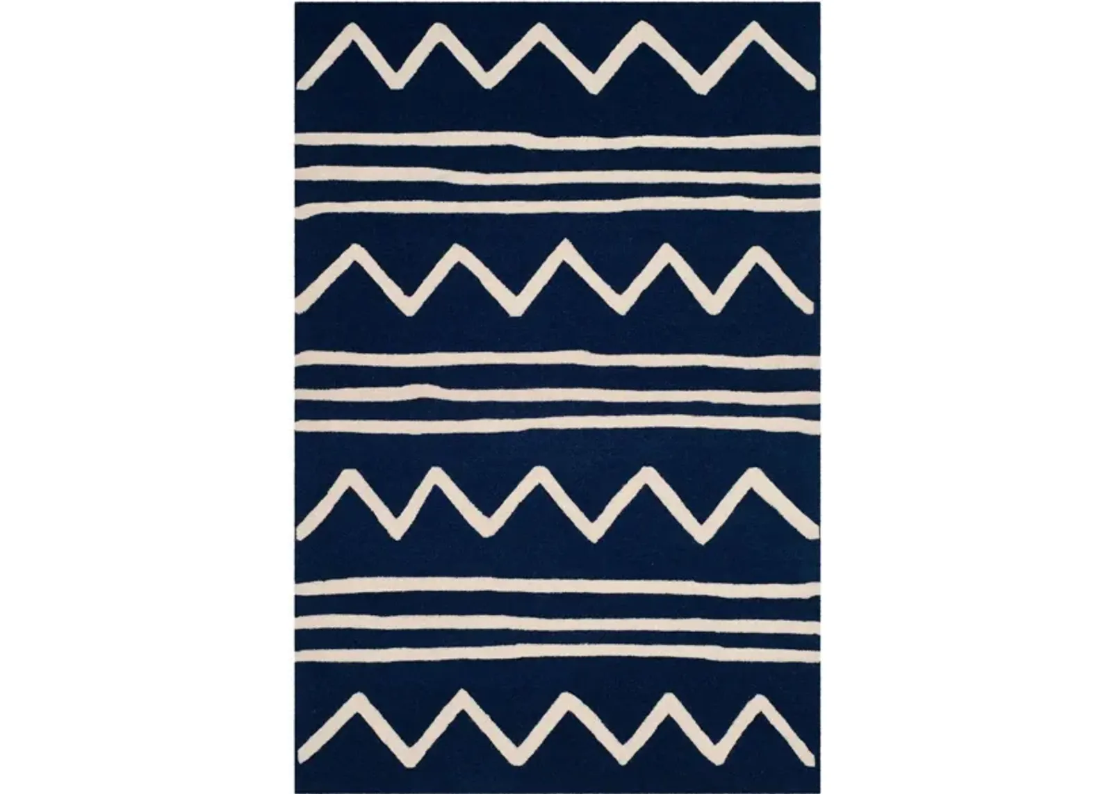 Zaiden Kid's Area Rug in Navy & Ivory by Safavieh