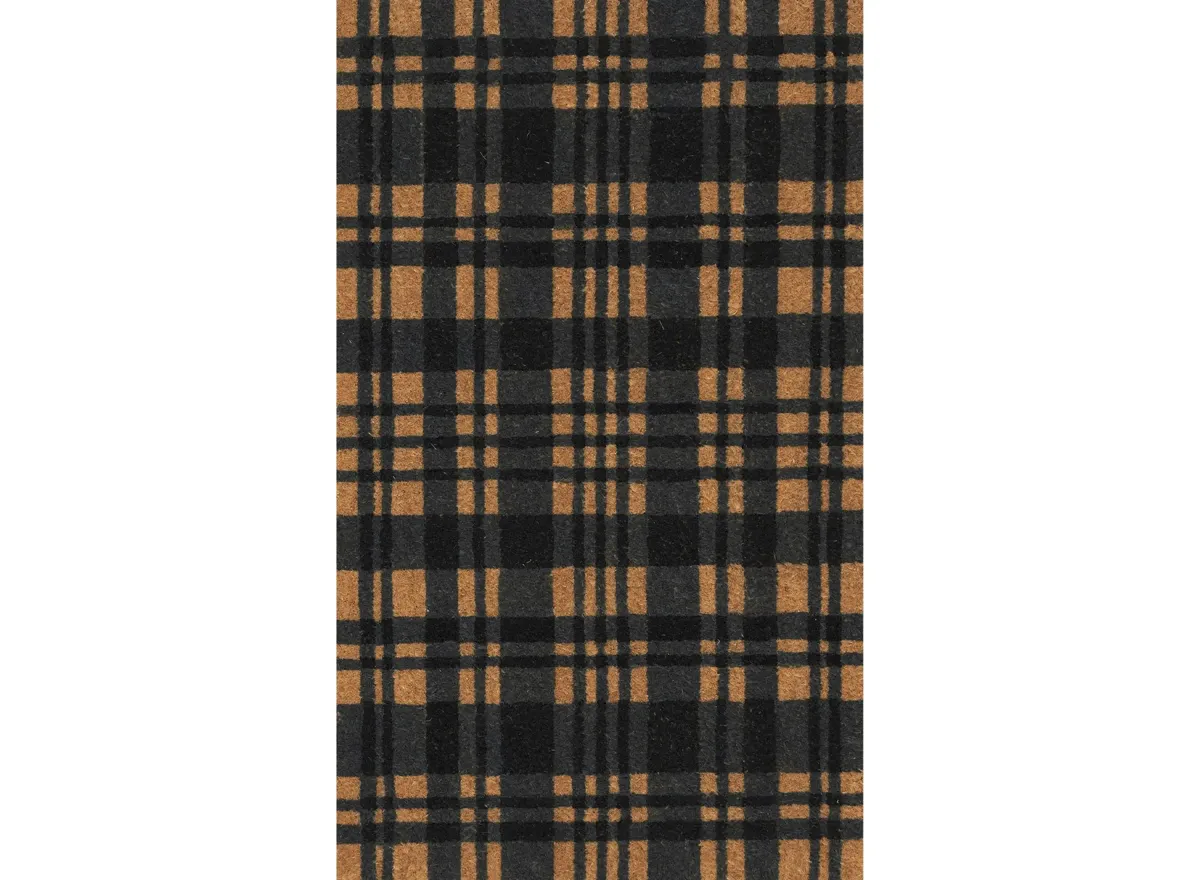 Natura Tartan Mat in Black by Trans-Ocean Import Co Inc