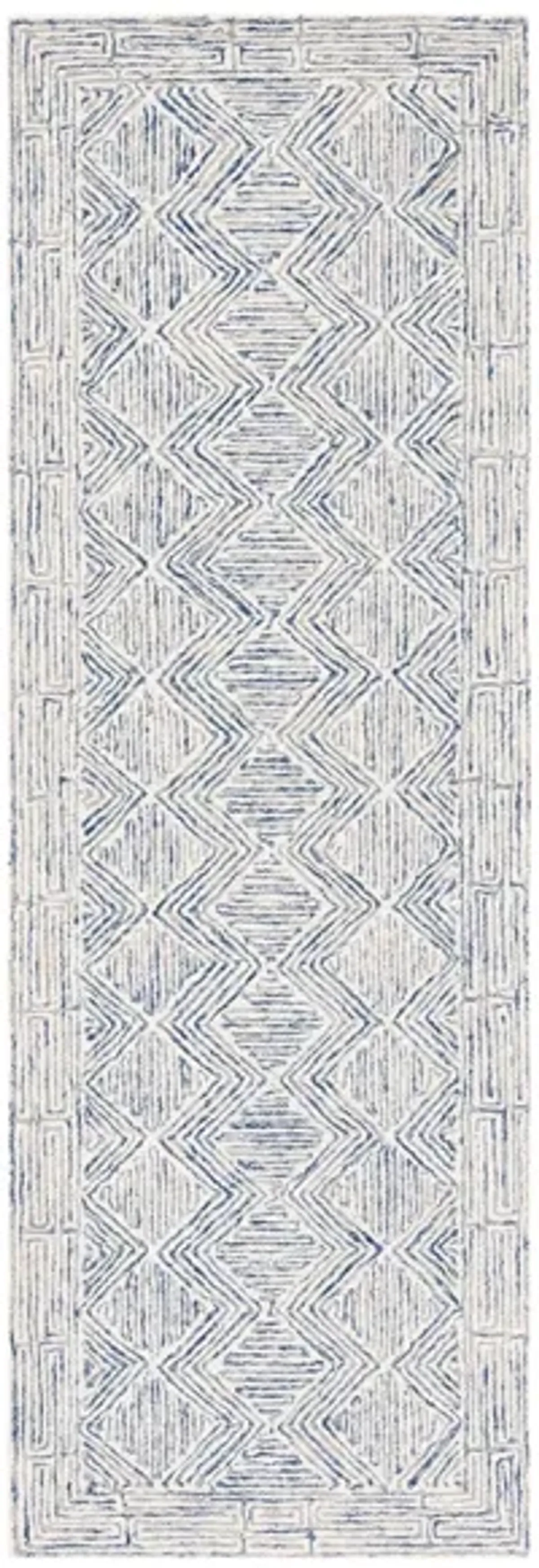 Springfield Runner Rug in Blue & Ivory by Safavieh