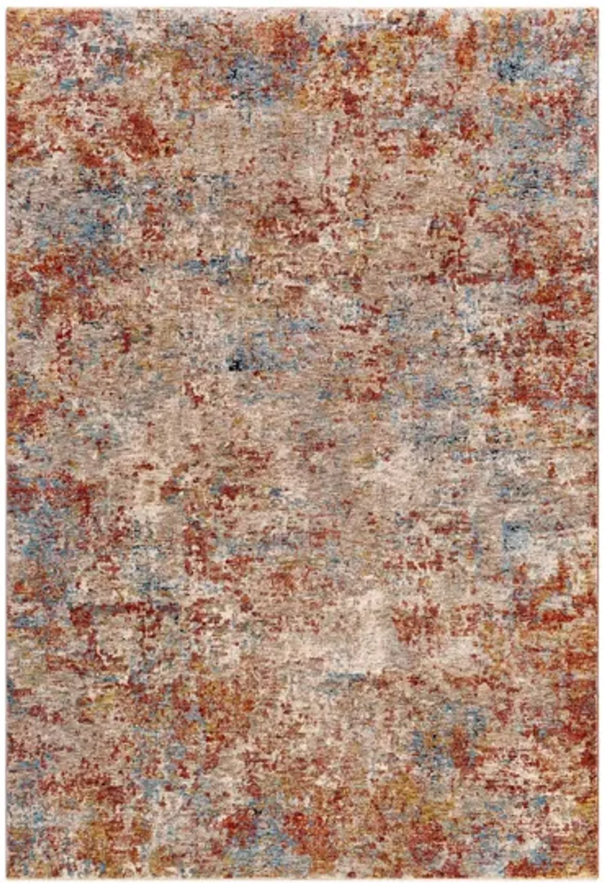 Tiger Lily Runner Rug in Rust, Blue, Cream by Surya