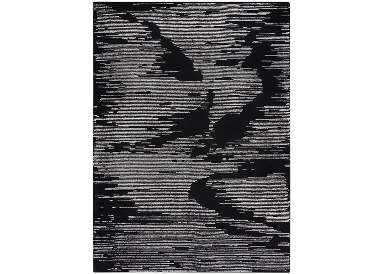 Madeline Runner Rug in Black/Ivory by Nourison