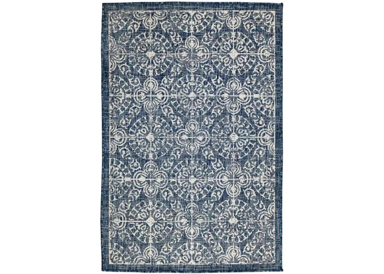 Carmel Antique Tile Rug in Navy by Trans-Ocean Import Co Inc