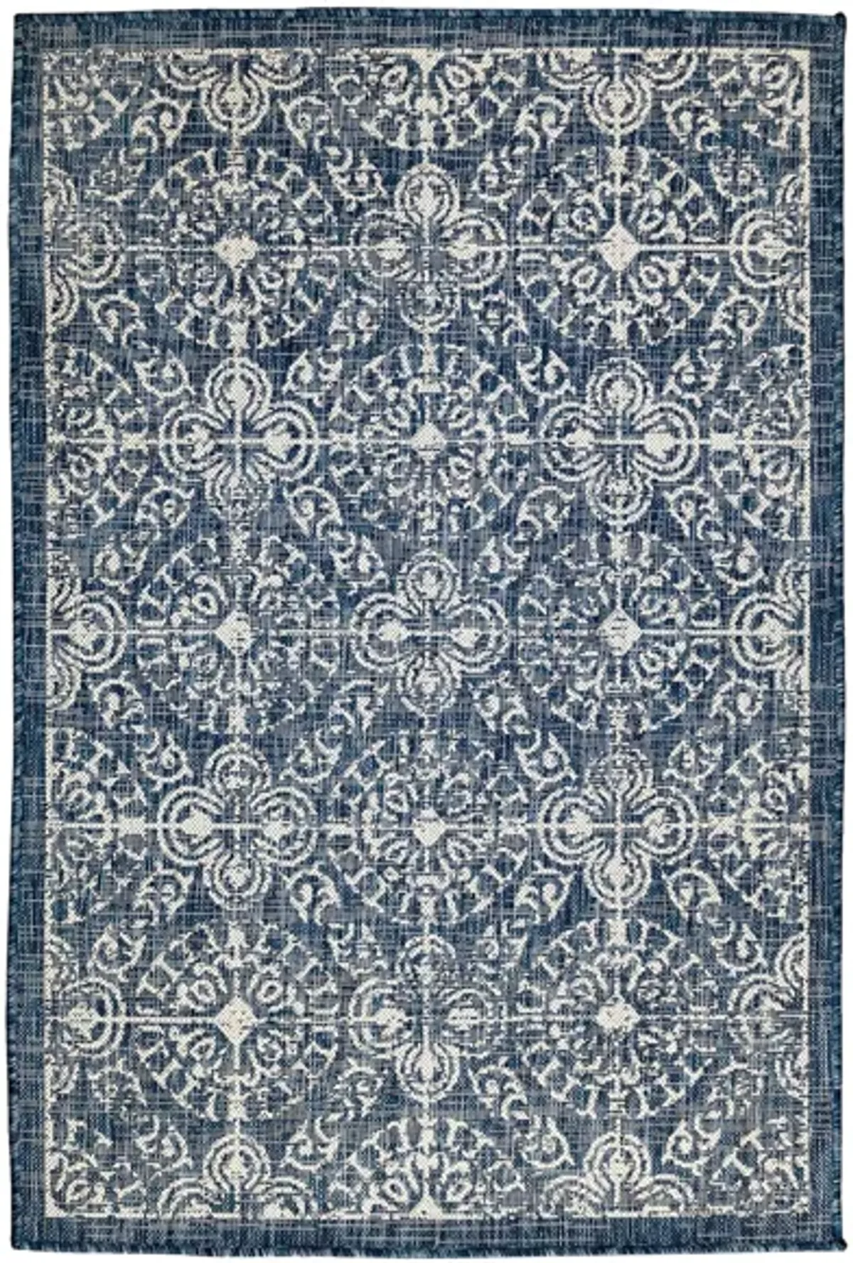 Carmel Antique Tile Rug in Navy by Trans-Ocean Import Co Inc