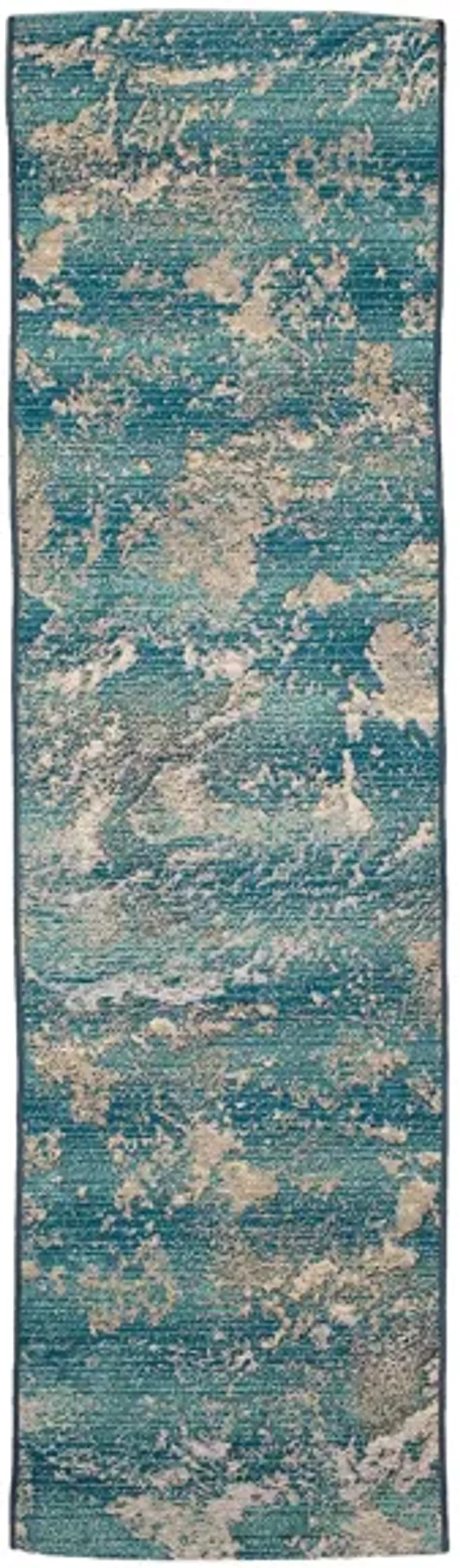 Liora Manne Marina Stormy Indoor/Outdoor Area Rug in Sea by Trans-Ocean Import Co Inc