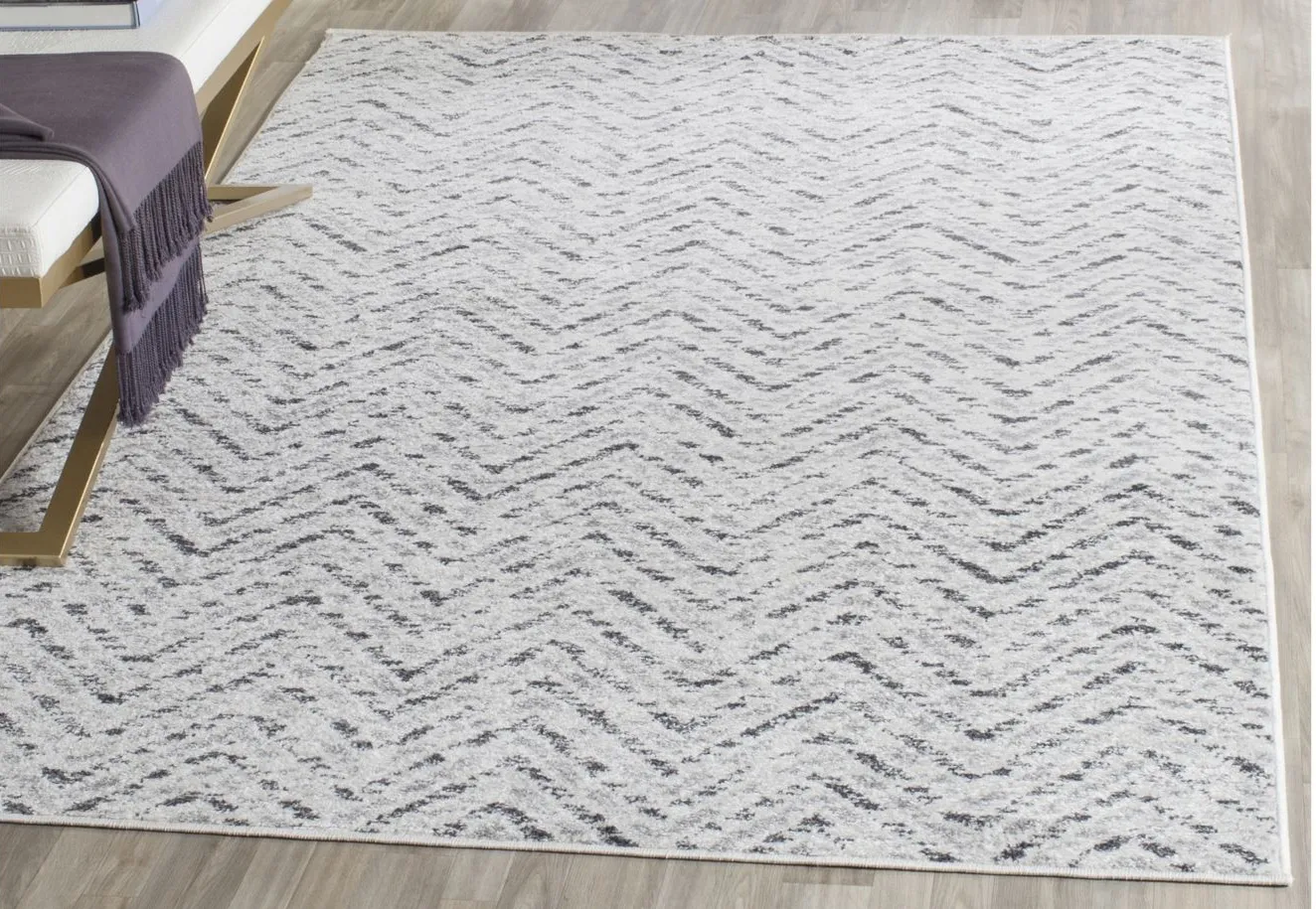 Adirondack Area Rug in Ivory/Charcoal by Safavieh