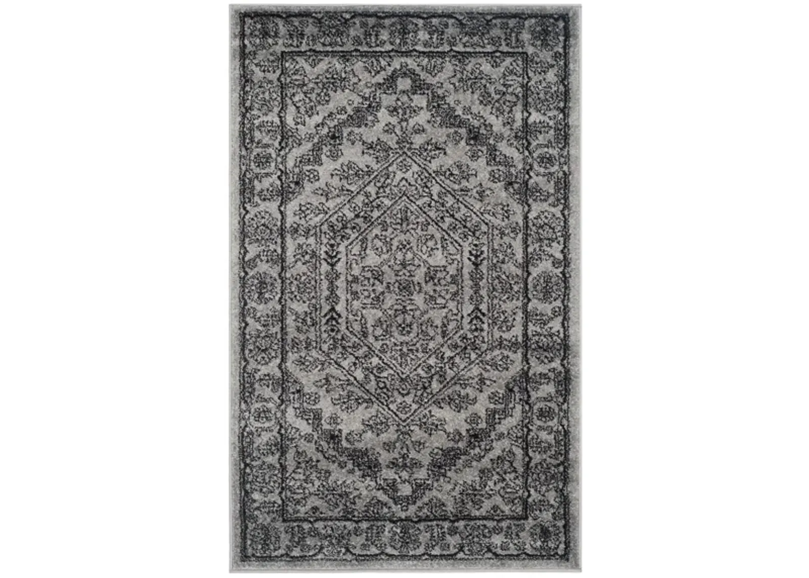 Adirondack Area Rug in Silver/Black by Safavieh