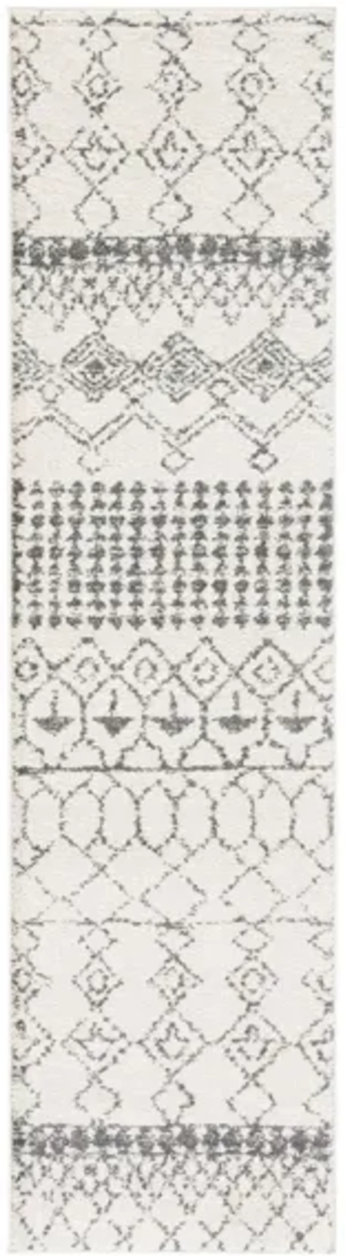 Tulum Runner Rug in Ivory/Gray by Safavieh