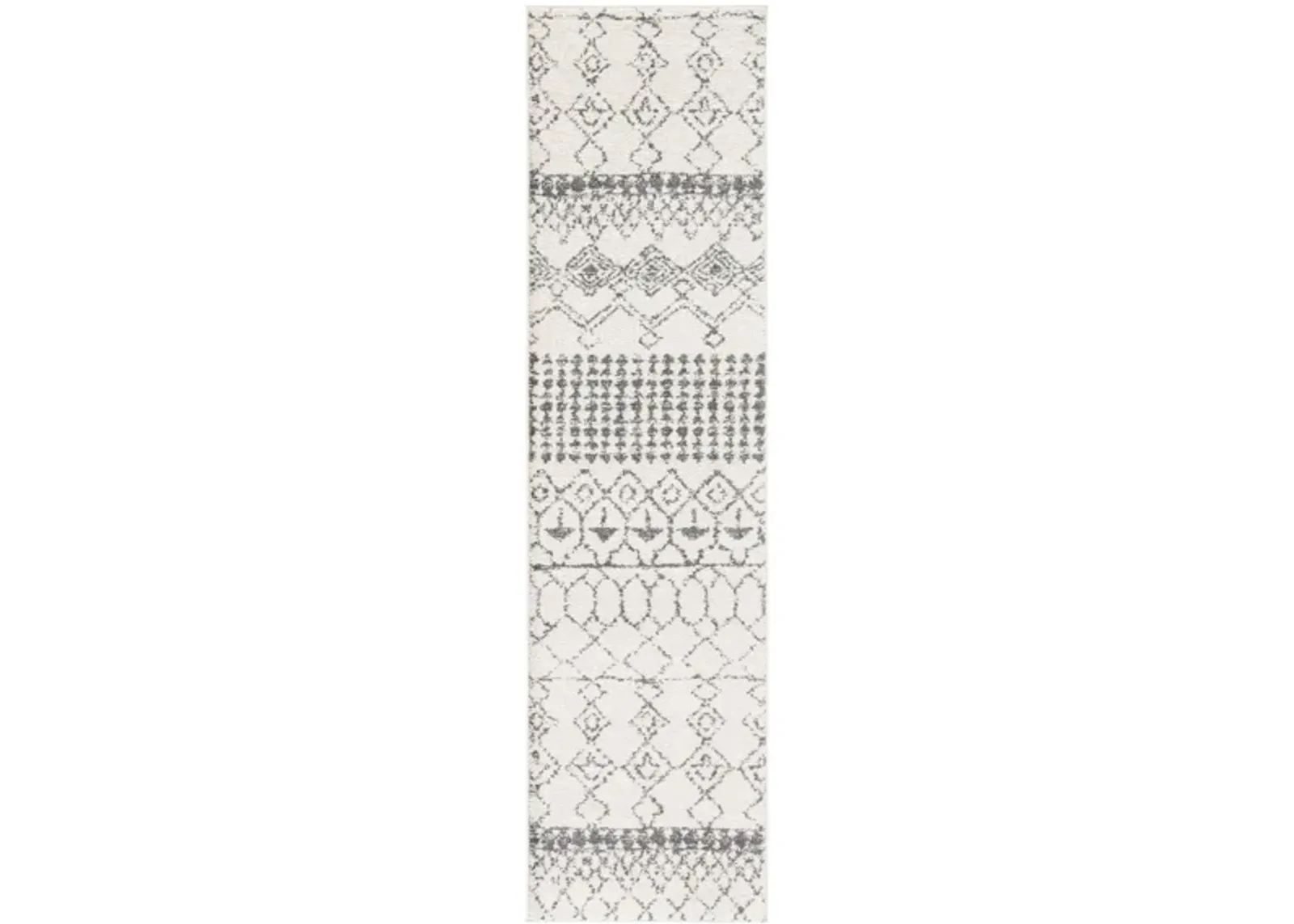 Tulum Runner Rug in Ivory/Gray by Safavieh