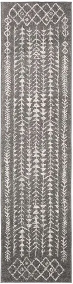 Tulum Runner Rug in Dark Gray/Ivory by Safavieh