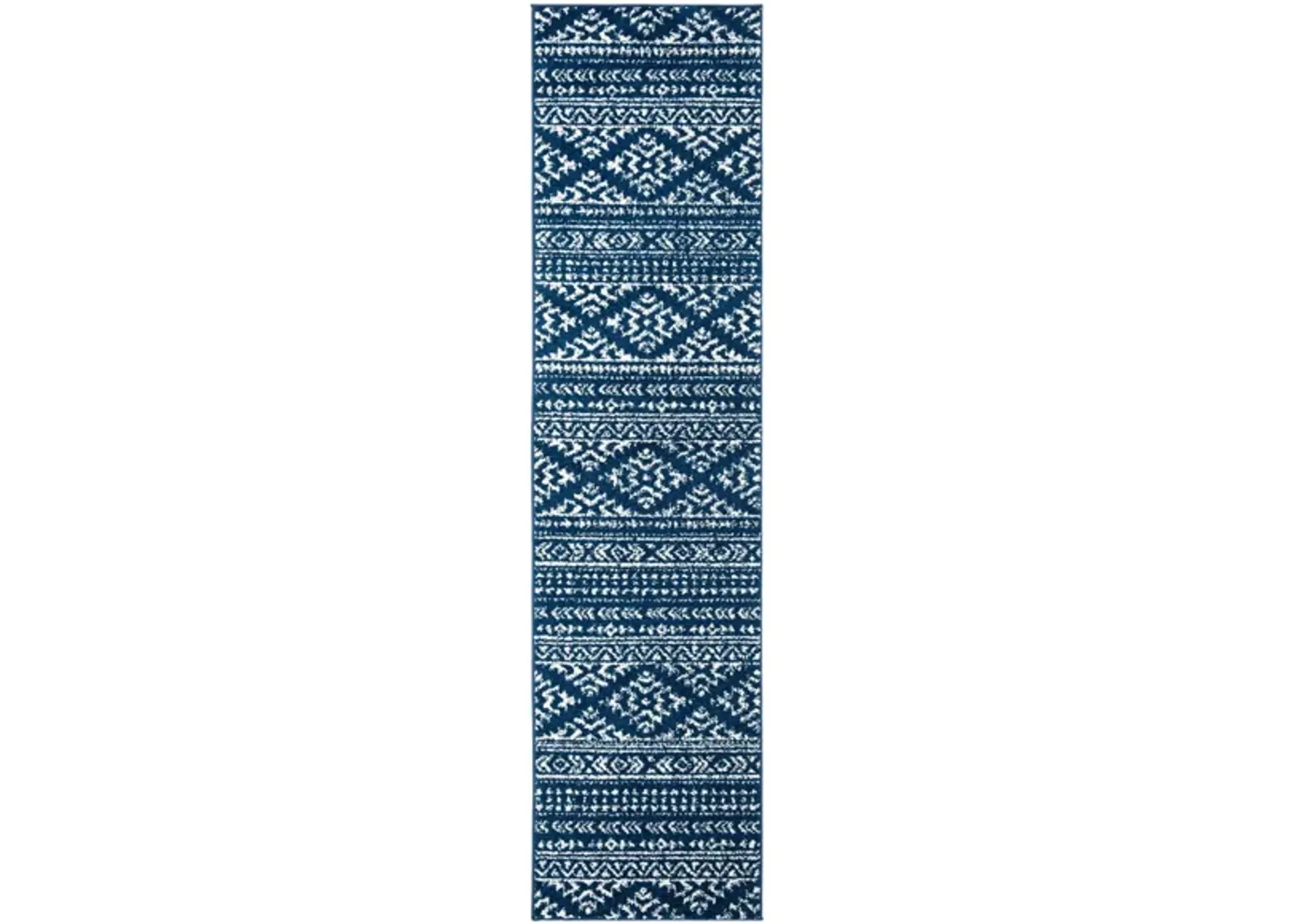 Tulum Runner Rug in Navy/Ivory by Safavieh