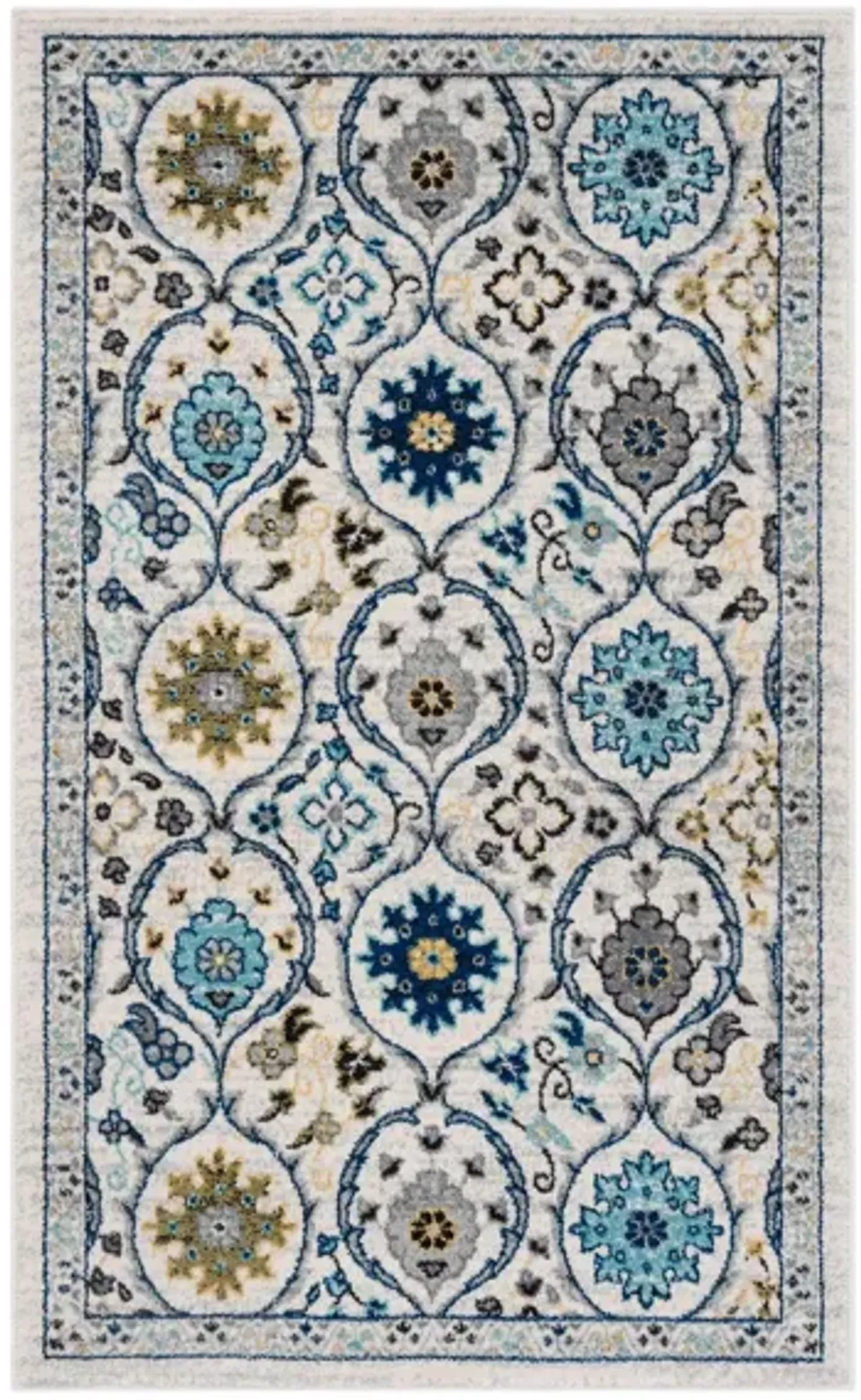 Evoke Area Rug in Ivory/Blue by Safavieh