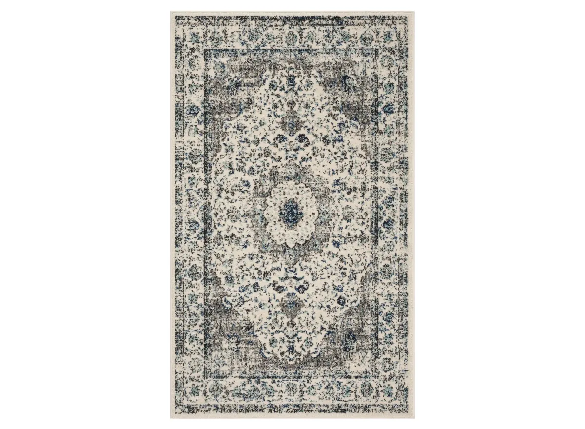 Evoke Area Rug in Ivory/Gray by Safavieh