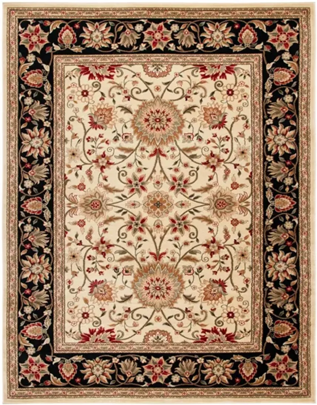 Lyndhurst Area Rug in Ivory / Black by Safavieh