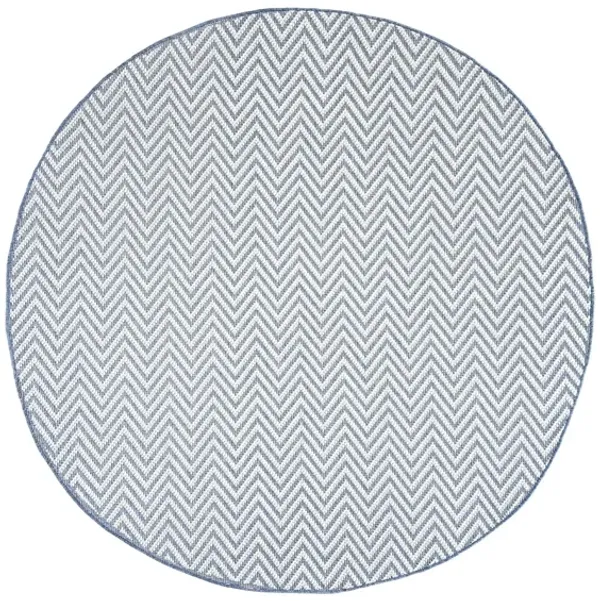 Bermuda Chevron Indoor/Outdoor Round Area Rug