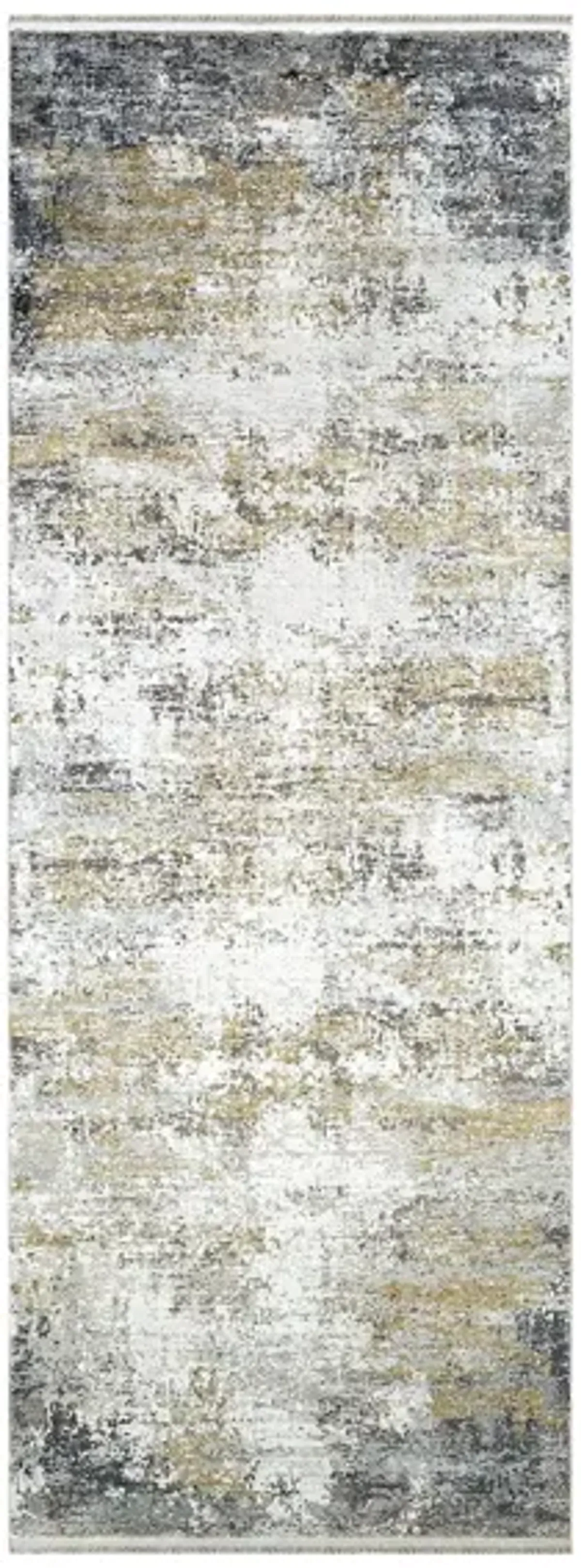 Solaris Distressed Rug in Medium Gray, Taupe, Bright Yellow, White by Surya