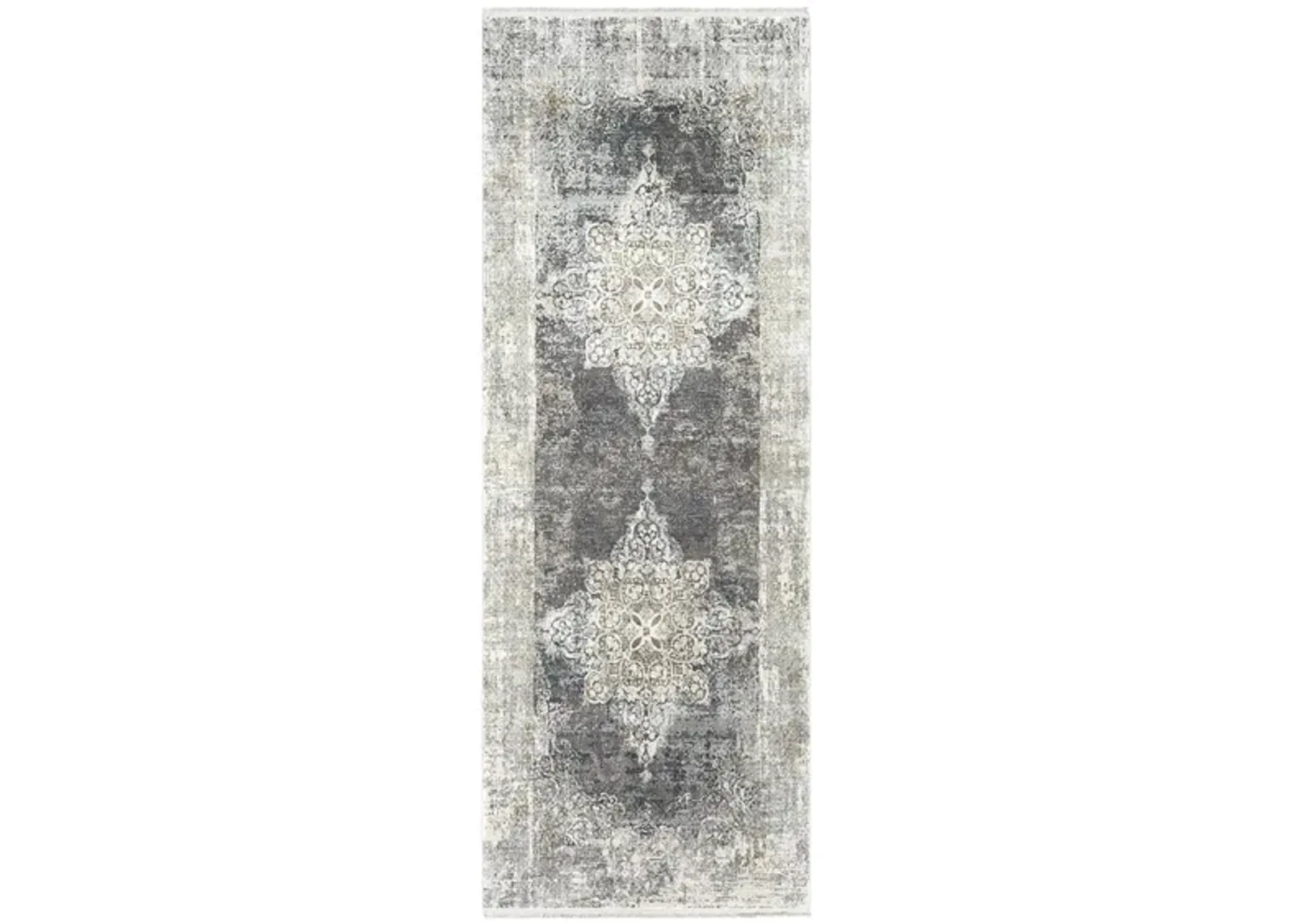 Solaris Opal Rug in Charcoal, Taupe, Medium Gray, Bright Yellow, White, Light Gray by Surya