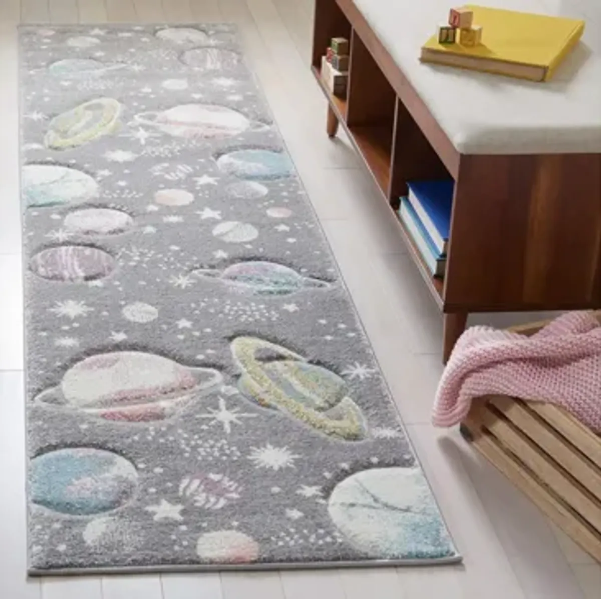 Carousel Planets Kids Runner Rug