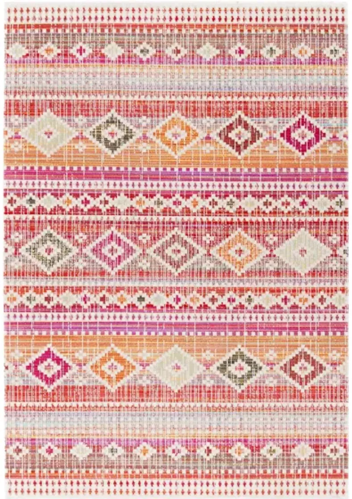 Montage III Area Rug in Red & Fuchsia by Safavieh