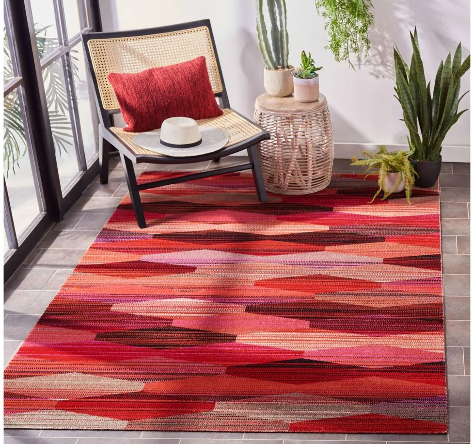 Montage III Area Rug in Red & Fuchsia by Safavieh